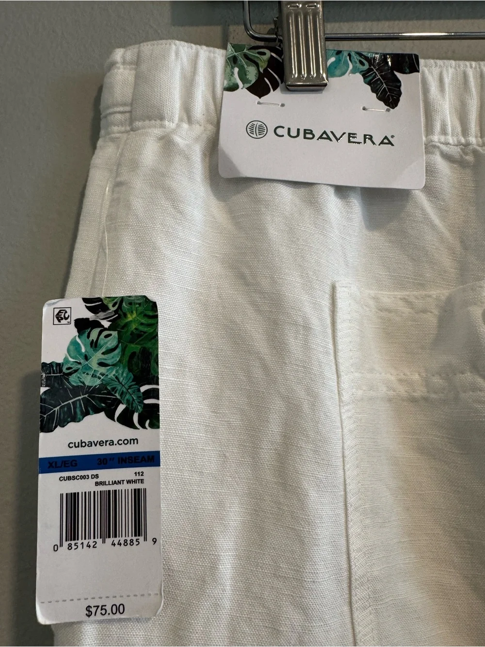 Cubavera Linen Blend Pants Beach Resort XL/30 NEW